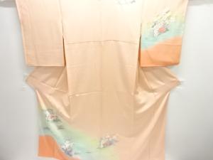 屋敷に秋草模様訪問着